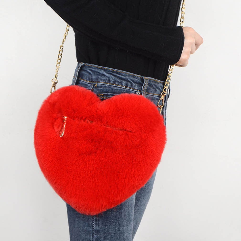 Plush Heart Bag